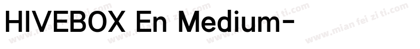 HIVEBOX En Medium字体转换